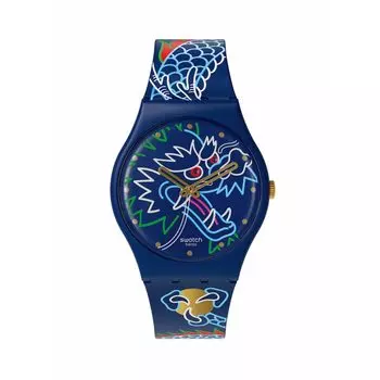 Часы DRAGON IN WAVES SO28Z125 Blue [Swatch] синий