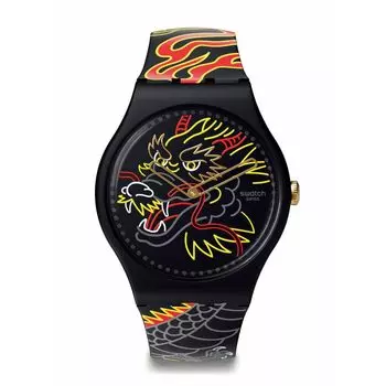 Часы DRAGON IN WIND Black [Swatch] ПЛАТИТЕ! SO29Z137-5300 чёрный
