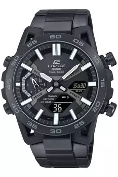 Часы Edifice с Bluetooth Solar, сапфировое стекло, корпус из углеродистой смолы, черный [Casio] []SOSPENSIONE ECB-2000YDC-1BJF, мужские