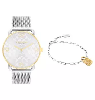 Часы ELLIOT GIFTSET 14000117 Серебряный [Coach] Женский серебряный