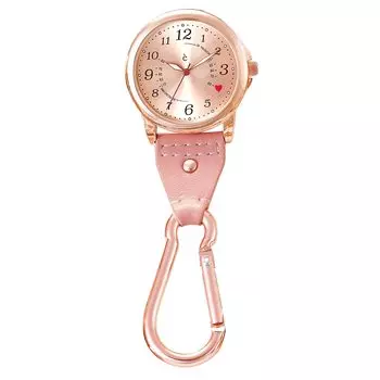 Часы Enfamie Nurse Large Hook Smoky Pink, долговечная батарея, циферблат, тип, уход, уход, медицина, удобный,