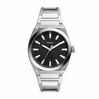 Часы EVERETT 3 HAND FS5821 Silver Genuine Imported Product [Fossil] Мужские