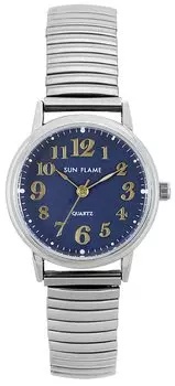 Часы Flame Sun Flame, серебристые [Sun Co., Ltd.] MJL-B07 MJL-B07-NA женские синий