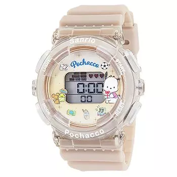Часы Flame Watch Sanrio Digital Watch Pochacco Beige [Sun Co., Ltd.] J-Axis CR3C0003-PC женские