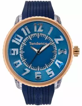 Часы FLASH Flash Blue Dial Stainless Steel Mineral Glass Quartz 51MM Watch TY532004 [Tendence] Мужские [Товар]