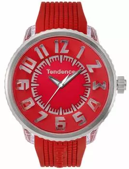 Часы FLASH Flash Red Dial Stainless Steel Mineral Glass Quartz 51MM Watch TY532005 [Tendence] Мужские [Товар] красный