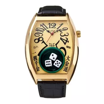 Часы Фрэнка Миуры FRANK MIURA Macau Gambling Watch Reprint Dice Casino Limited Edition Белый Черный,