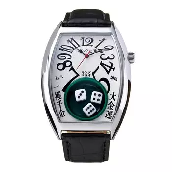 Часы Фрэнка Миуры FRANK MIURA Macau Gambling Watch Reprint Dice Casino Limited Edition Белый Черный, белый
