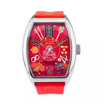 Часы Фрэнка Миуры Хиросима Местная модель 60-й день рождения префектуры Красные мужские (Хиросима)