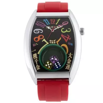 Часы Фрэнка Миуры Macau Gambling Watch Reprint Dice Casino Limited Edition для мужчин (Черный Красный)