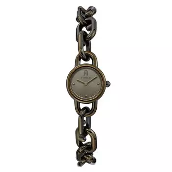 Часы FURLA CHAIN BRACELET Браслет Хаки Циферблат Нержавеющая сталь Кварцевые часы Ювелирные изделия Аксессуар WW00027006L6 [Furla] 23.5MM Женские