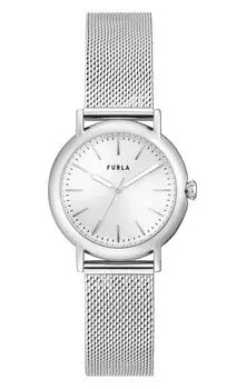 Часы FURLA EASYSHAPE Белый циферблат Нержавеющая сталь Кварцевые 32MM Часы Ювелирные изделия Аксессуар WW00024004L1 Серебряный [Furla] Женские