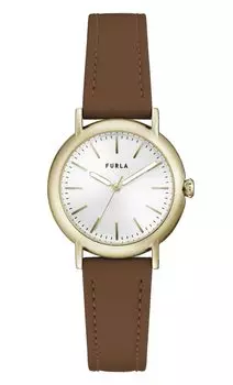 Часы FURLA EASYSHAPE с белым циферблатом из нержавеющей стали, кварцевые, 32 мм, ювелирные изделия, аксессуар WW00024003L2, коричневые [Furla] женские