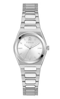 Часы FURLA TEMPO PAIR с серебряным циферблатом из нержавеющей стали, кварцевые часы, ювелирные изделия, аксессуар WW00020010L1 [Furla] 28,5 мм, женские [Товар]