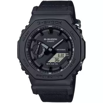 Часы G-Shock Casio GA-2100BCE-1AER Carbon Black, Черный, Современный чёрный