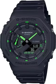 Часы G-Shock Neon Accent Green GA2100-1A3, Зеленый