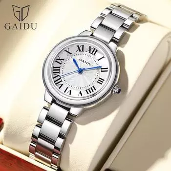 Часы GAIDU, модные синие игольчатые воздушные шары, винтажные женские часы в римском масштабе, водонепроницаемые женские часы