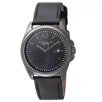 Часы GRAEYSON Navy Dial Stainless Steel Mineral Glass Quartz Daily Waterproof 40MM Watch 14602587 [Coach] Мужские [Товар]