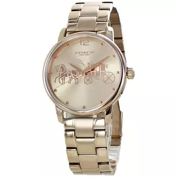 Часы GRAND из нержавеющей стали с браслетом из розового золота 14503945 [Coach] женские [Товар]