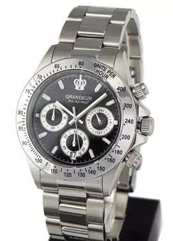 Часы Grandeur Made in Japan с хронографом и водонепроницаемостью 10 АТМ JGR004W3 [GRANDEUR] для мужчин