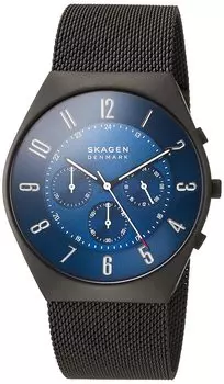 Часы GRENEN CHRONOGRAPH SKW6841 Черные [Skagen] Мужские чёрный
