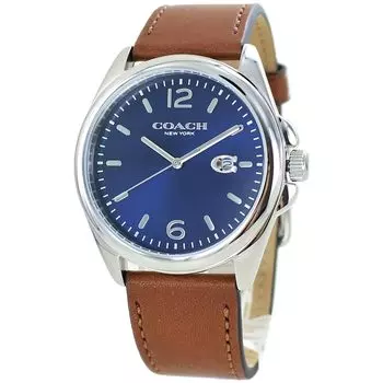 Часы Greyson Slim Leather Strap Brown 14602585 [Coach] Мужские [Товар]