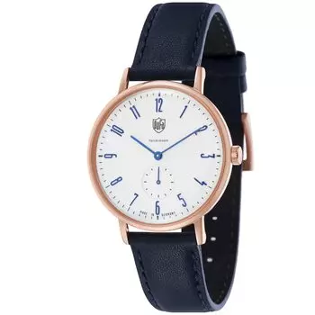 Часы Gropius Белый циферблат Темно-синий Нержавеющая сталь Кварцевые 38MM Германия Часы [Duffa] DF-9001-0L [Товар]