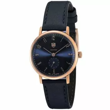 Часы Gropius Dial Navy из нержавеющей стали, кварцевые, 32 мм, Германия [Duffa] DF-7001-0F женские [Товар] тёмно-синий
