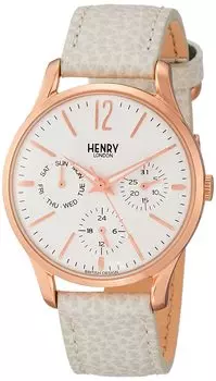 Часы Henry London PIMLICO Pimlico с белым циферблатом из нержавеющей стали и лобовым стеклом, кварцевые, 34 мм, часы UK London [Henry London] HL34-MS-0444 женские белый