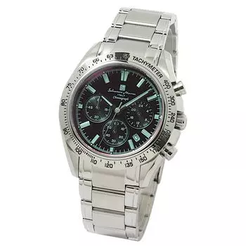 Часы-хронограф Business Analog Quartz Waterproof Color Glass Black BKSV [Salvatore Marra] Mens [Товар]