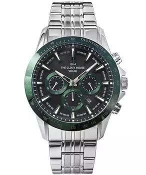 Часы-хронограф Clock House Solar Business Casual Green MBC1003-BK7A мужские зелёный