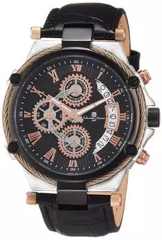 Часы хронограф Roman Index Regular Imported Product [Salvatore Mara] SM18102-PGBK Мужские