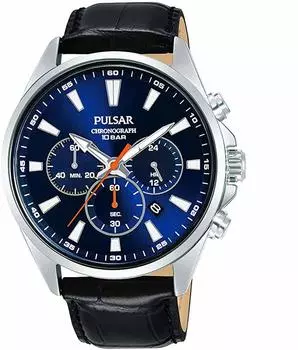 Часы-хронограф Seiko SEIKO PULSAR PT3A43X1 салфетка из микрофибры 13x13 см в комплекте [Комплект товаров] [Pulsar] и [предмет]