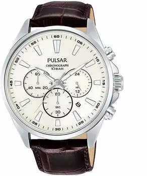 Часы-хронограф Seiko SEIKO PULSAR PT3A49X1 салфетка из микрофибры 13 x 13 см в комплекте [Набор товаров] [Pulsar] и [предмет]