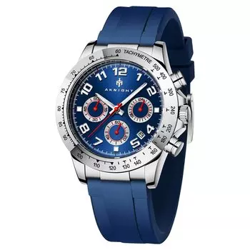 Часы-хронограф, водонепроницаемые аналоговые кварцевые часы, светящийся силиконовый циферблат с датой, спортивные, повседневные, модные, деловые часы, элегантный подарок для [AKNIGHT]