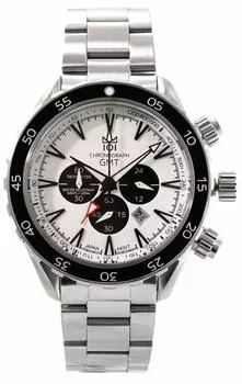 Часы Hyakuichi GMT Watch 20 ATM Водонепроницаемый хронограф Маленькая секундная стрелка Белая панда [HYAKUICHI 101] Для дайвинга Мужские