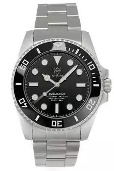 Часы Hyakuichi с керамическим безелем, механические, с ручным заводом, автоматические, водонепроницаемые, глубина до 200 м, с защитой от обратного вращения, с керамическим безелем и заводной головкой чёрный