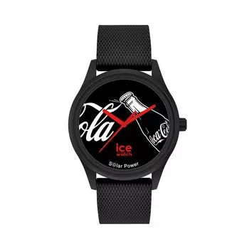 Часы Ice Watch Iconic Black Medium 018512 Часы-часы унисекс Ice solar Solar Cell Solar Coca-Cola & [COCA-COLA & ICE-WATCH] мужские