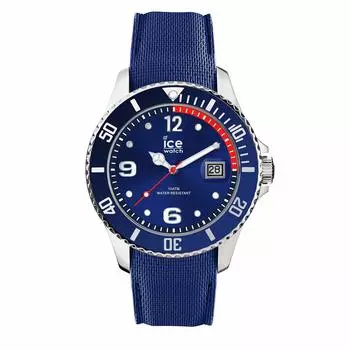 Часы Ice Watch Steel Black Blue Silicone Medium [Ice-watch] Мужские/ICE [Авторизованный дилер] синий