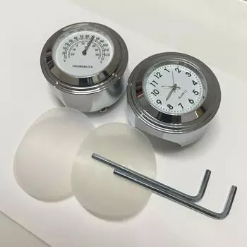 Часы или термометр на руль мотоцикла 7/8 или 1 , подходят для Harley Honda Yamaha