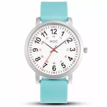 Часы Infantry MDC 5ATM Waterpfoof Nurse Watch для студентов-медиков, врачей, медсестер с силиконовым ремешком военного времени, бирюзового цвета, сделаны в Японии.