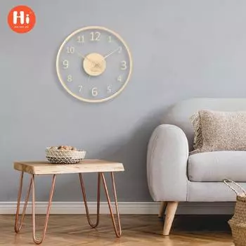 Часы из цельного дерева, прозрачное стекло, настенные часы для гостиной, дома, мода, простые настенные часы, роскошный скандинавский креативный декор