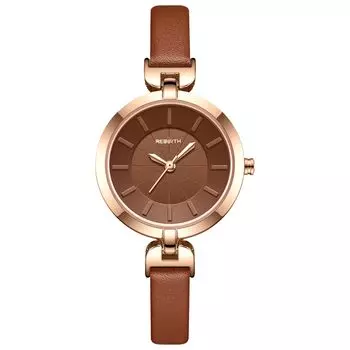 Часы из натуральной кожи Seiko Soft Leather Quartz Cute Disc Watch Водонепроницаемые часы с ручным заводом Изящный элегантный браслет Рождественский подарок для и коричневый