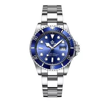 Часы из нержавеющей стали, мужские кварцевые часы для делового отдыха в Европе и Америке, водонепроницаемые спортивные часы на открытом воздухе 40MM