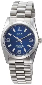 Часы из нержавеющей стали, серебристые [Elgin] FK1421S-BL мужские