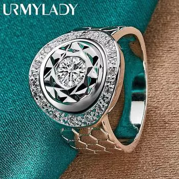 Часы из стерлингового серебра 925 пробы с цирконом 7, 8, 9, 10, кольцо для женщин, модные украшения 7