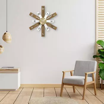 Часы Элегантные Стильные Часы для Домашнего Декора коричневый