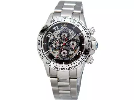 Часы John Harrison JH-003RB, серебристый браслет из нержавеющей стали, корпус Skeleton, НОВЫЕ