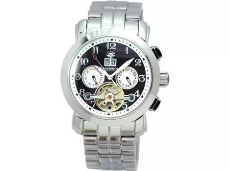 Часы John Harrison JH-008BW мужские серебристые с корпусом из нержавеющей стали, скелетонированные, НОВЫЕ