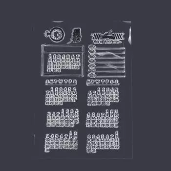 Часы Календарь Силиконовые DIY Украшения Прозрачные Штампы Штампы Crapbooking Штамп Скрапбукинг чистый